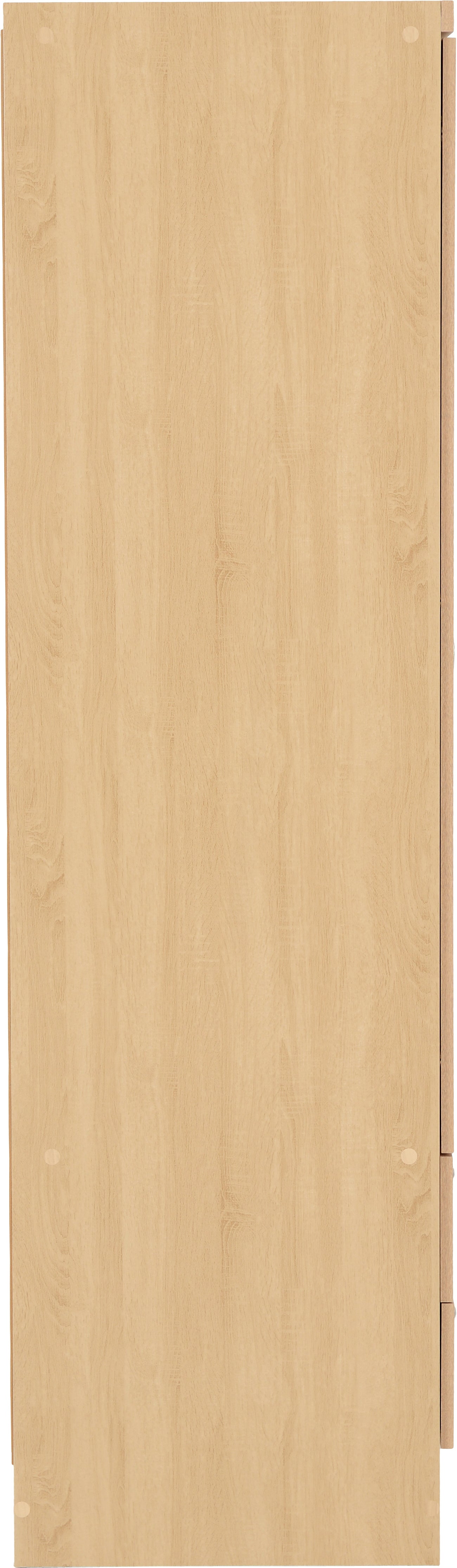 NEVADA 3 DOOR 2 DRAWER MIRRORED WARDROBE - SONOMA OAK EFFECT