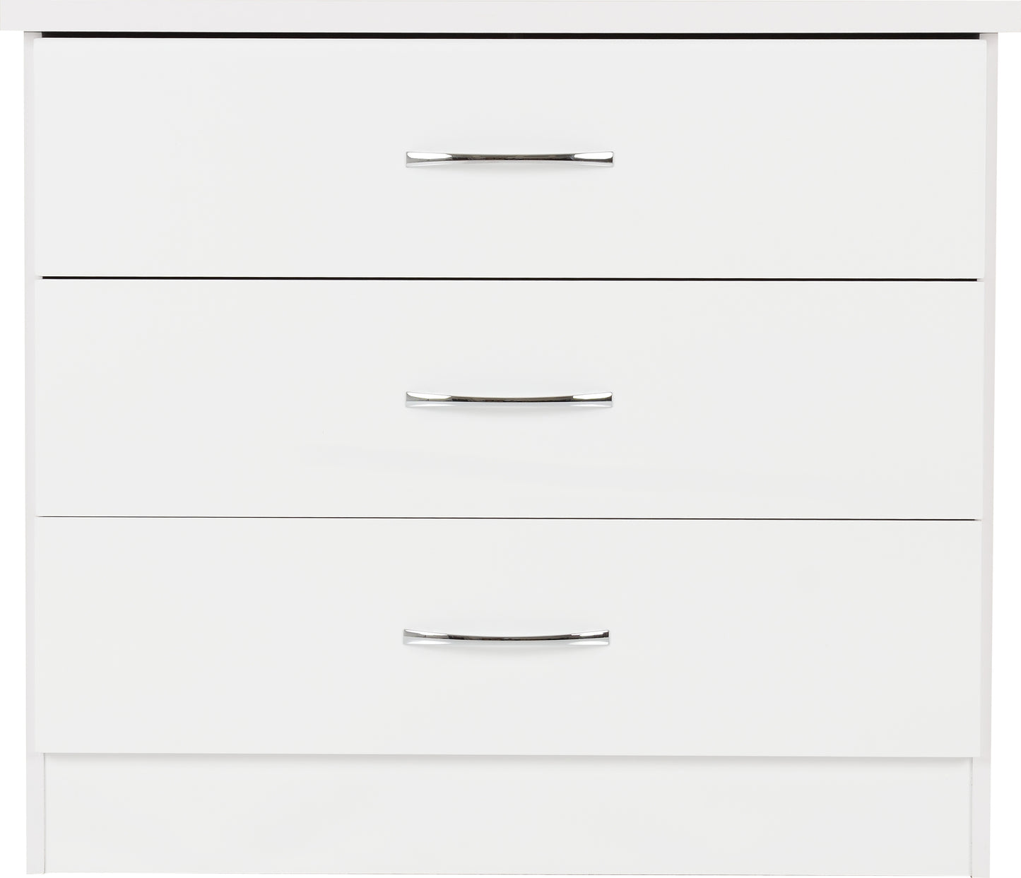 NEVADA 3 DRAWER CHEST - WHITE GLOSS