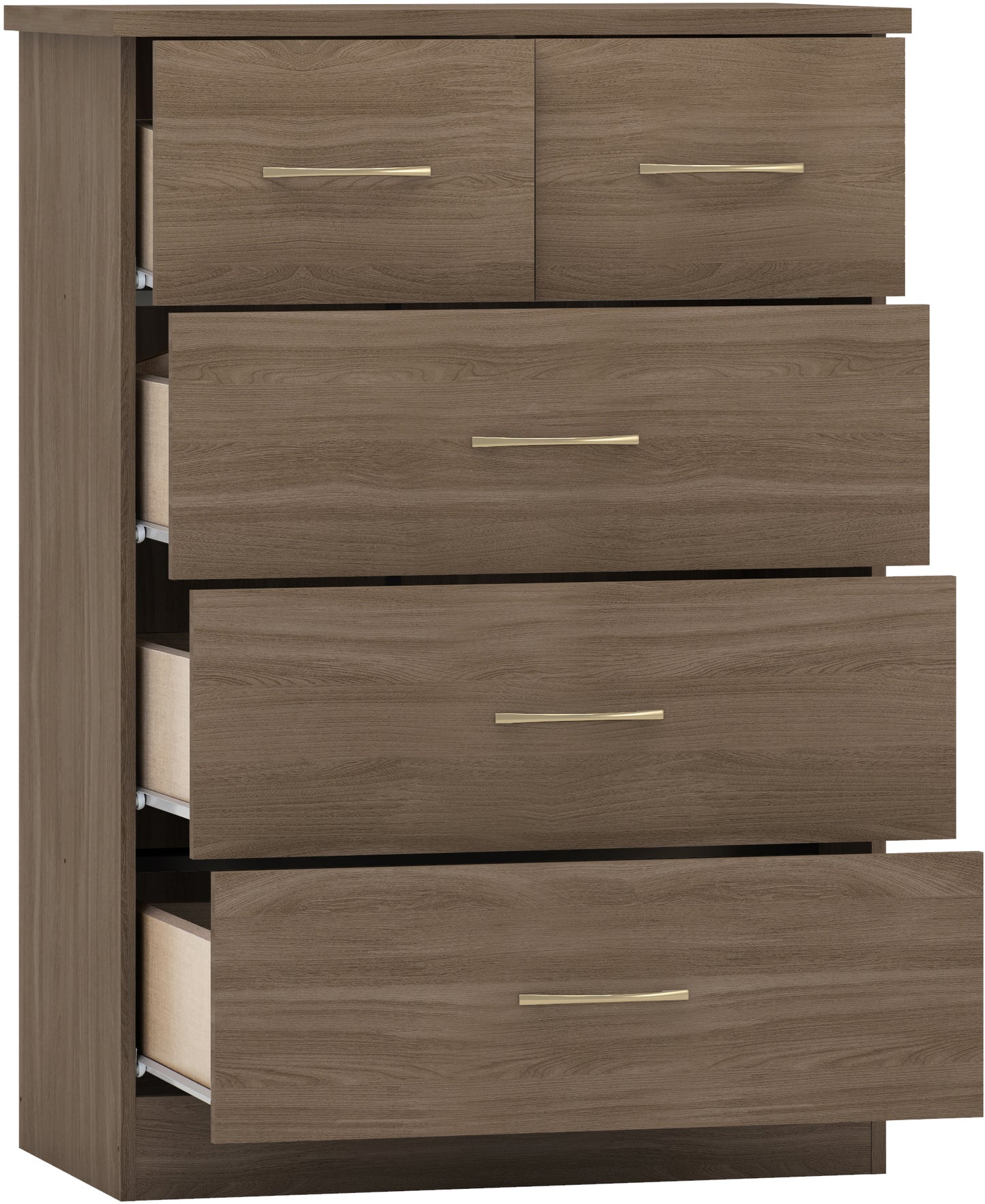 NEVADA 3 DRAWER CHEST - RUSTIC OAK EFFECT