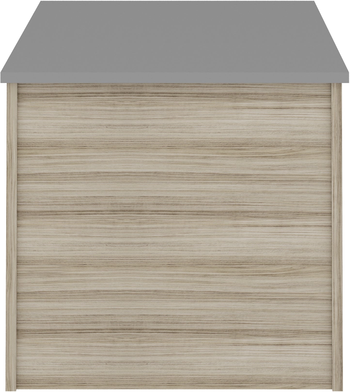 NEVADA BLANKET BOX - GREY GLOSS/LIGHT OAK EFFECT VENEER