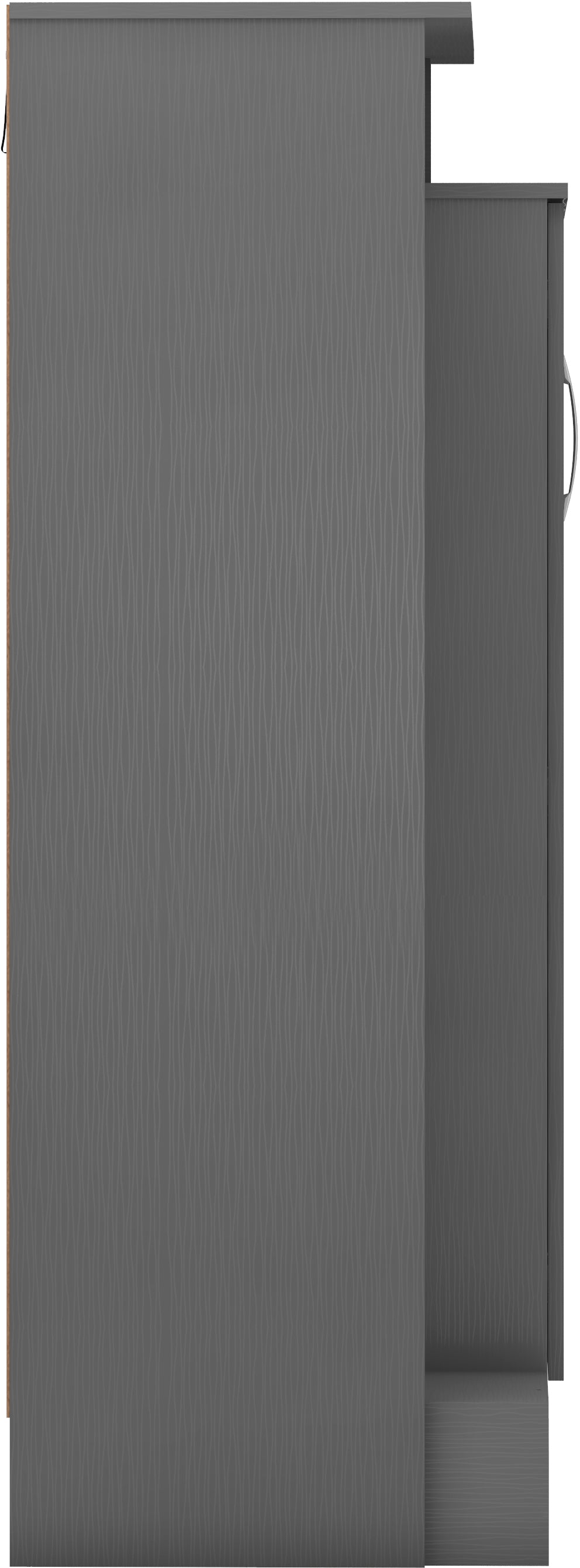 NEVADA PETITE OPEN SHELF WARDROBE - 3D EFFECT GREY