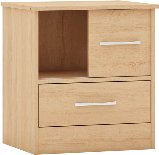 NEVADA SLIDING DOOR BEDSIDE - SONOMA OAK EFFECT