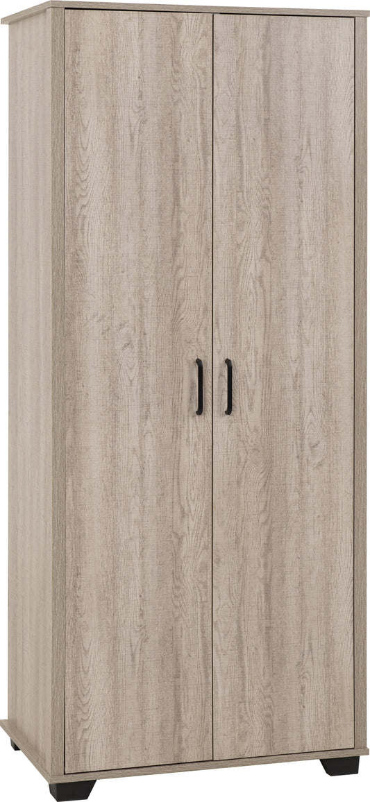 OLIVER 2 DOOR WARDROBE  - LIGHT OAK EFFECT