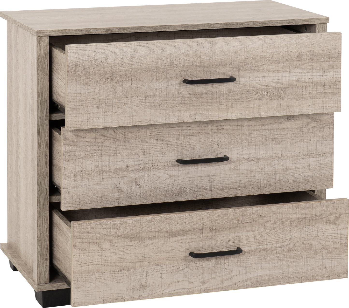 OLIVER 3 DRAWER CHEST  - LIGHT OAK EFFECT