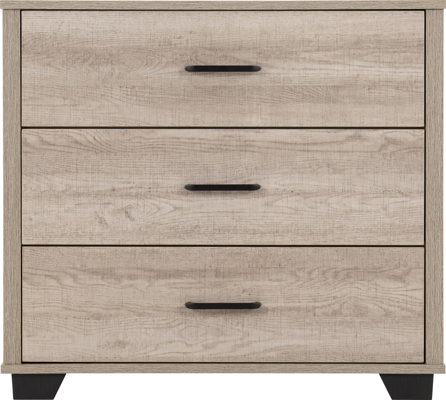 OLIVER 3 DRAWER CHEST  - LIGHT OAK EFFECT