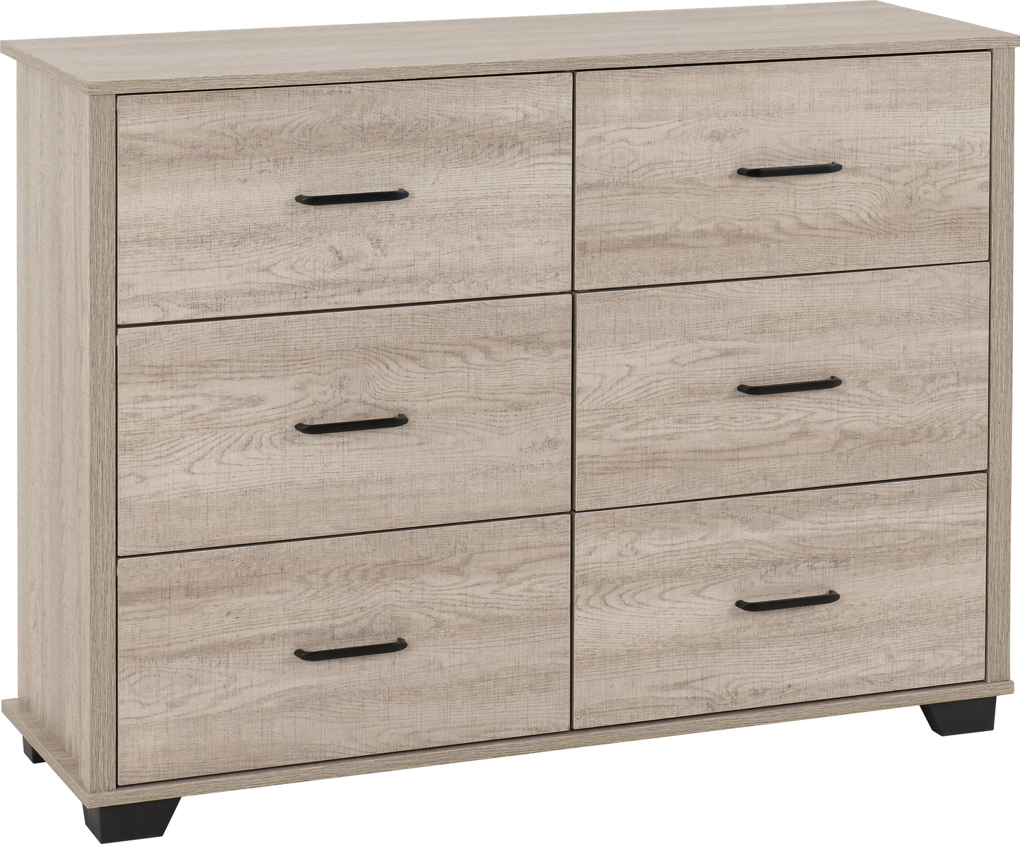 OLIVER 6 DRAWER CHEST  - LIGHT OAK EFFECT