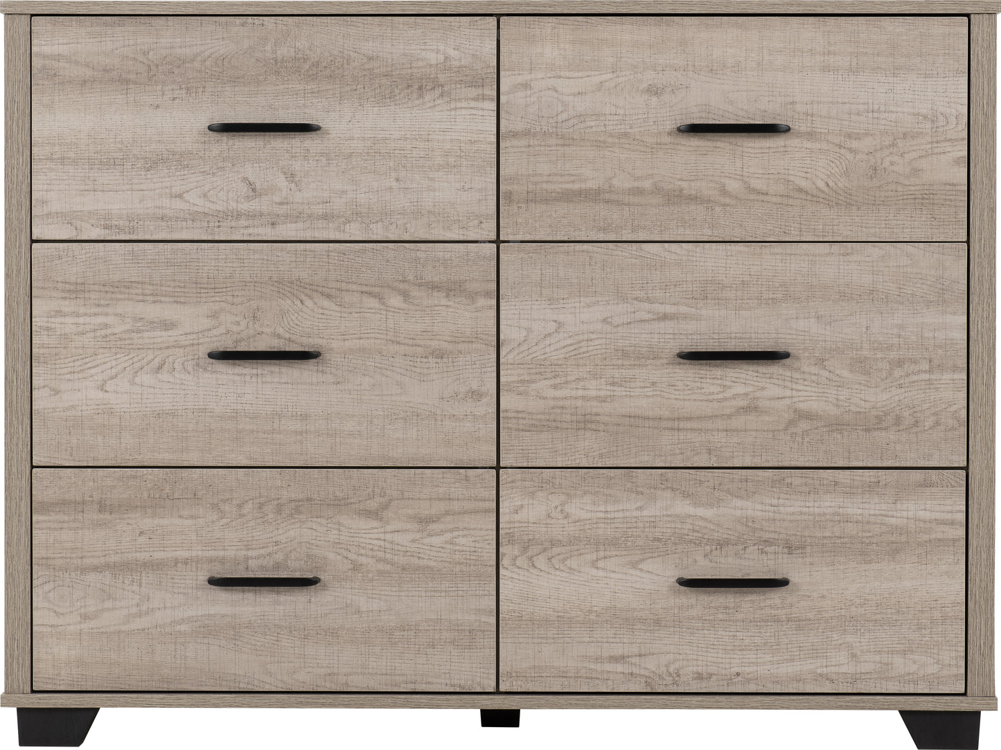 OLIVER 6 DRAWER CHEST  - LIGHT OAK EFFECT