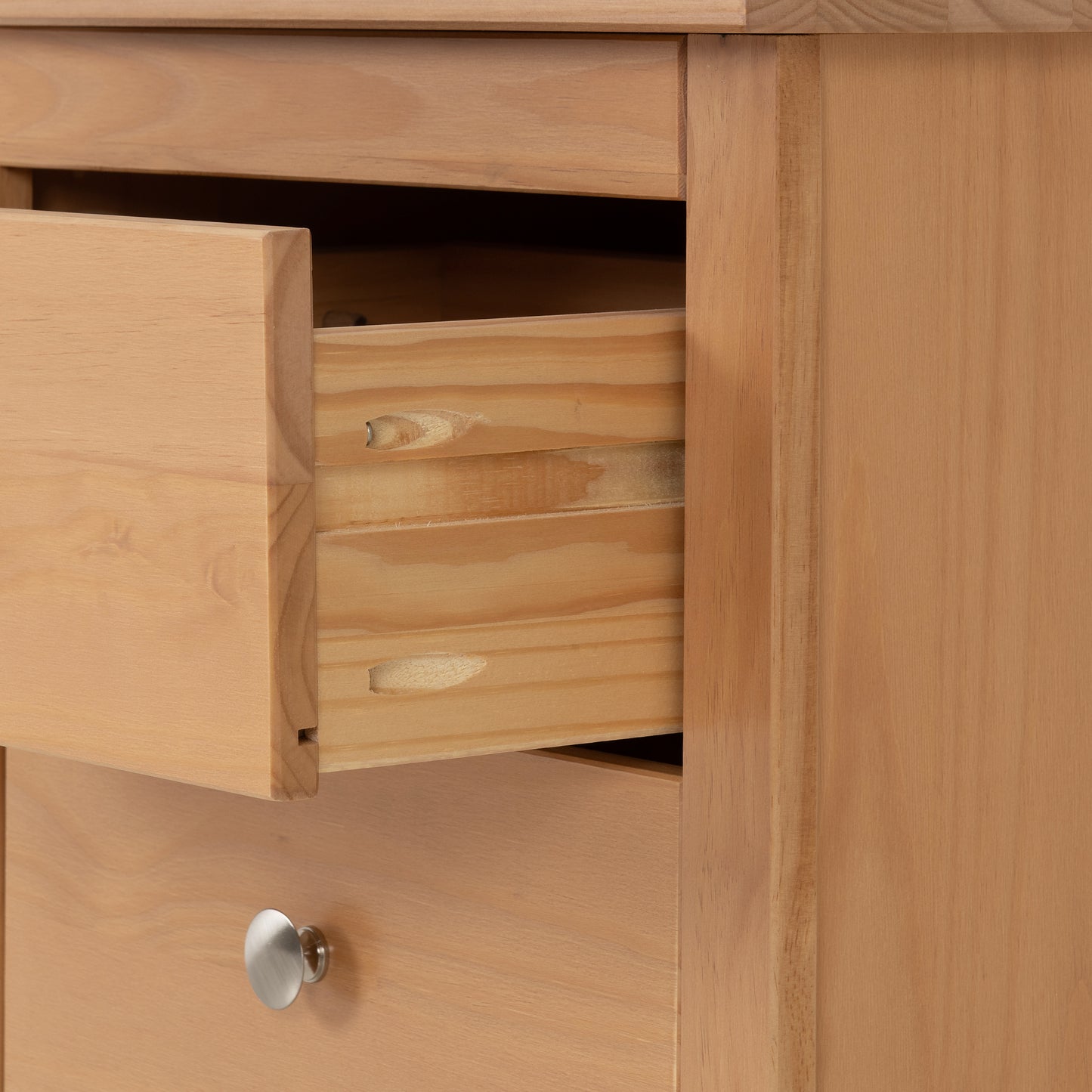 OSLO 3 DRAWER BEDSIDE - ANTIQUE PINE