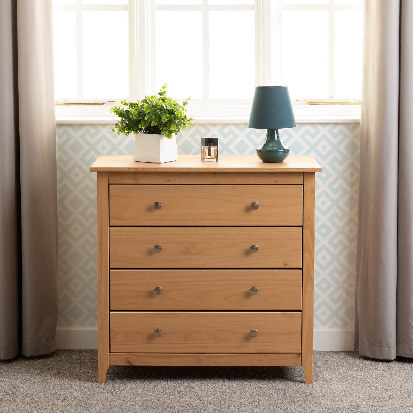 OSLO 4 DRAWER CHEST - ANTIQUE PINE