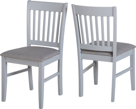 OXFORD CHAIR (BOX OF 2) - GREY/GREY FABRIC