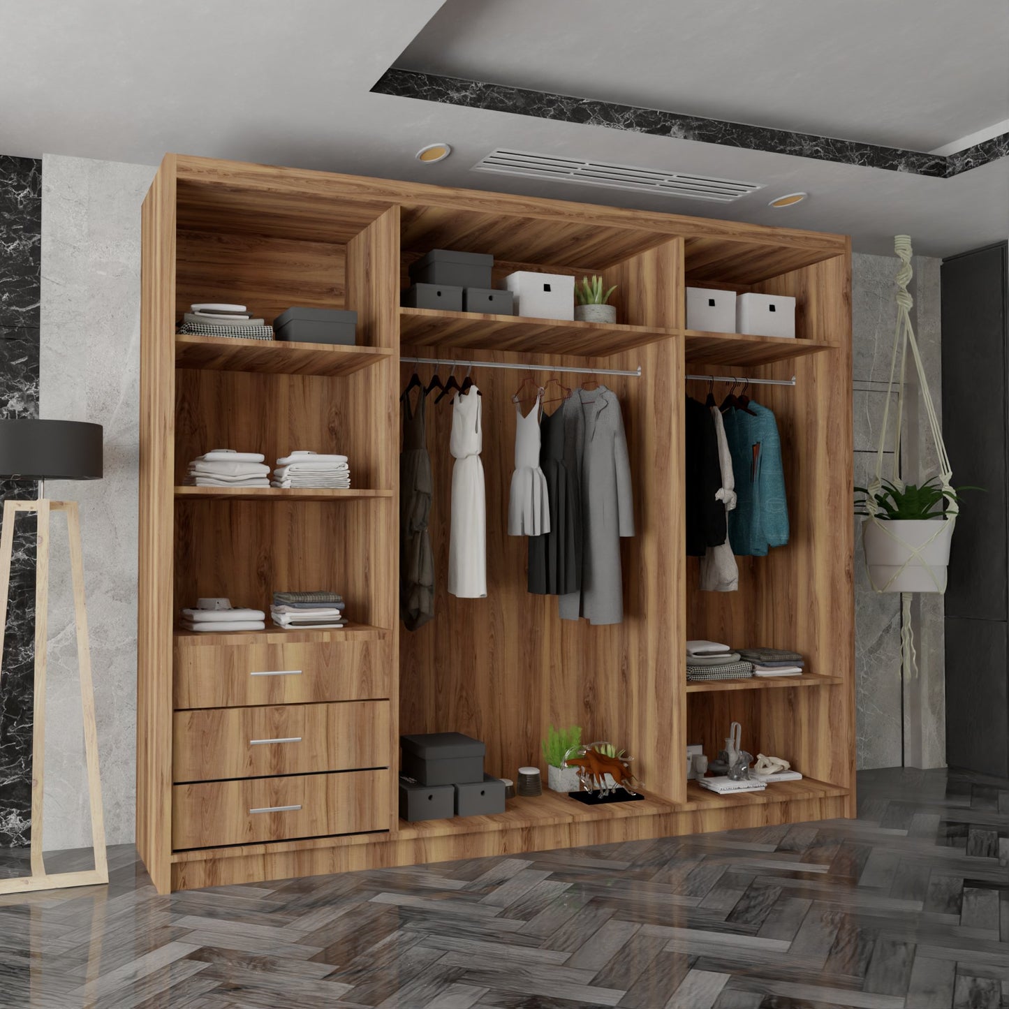 Royal Oak Sliding Wardrobe (250cm)