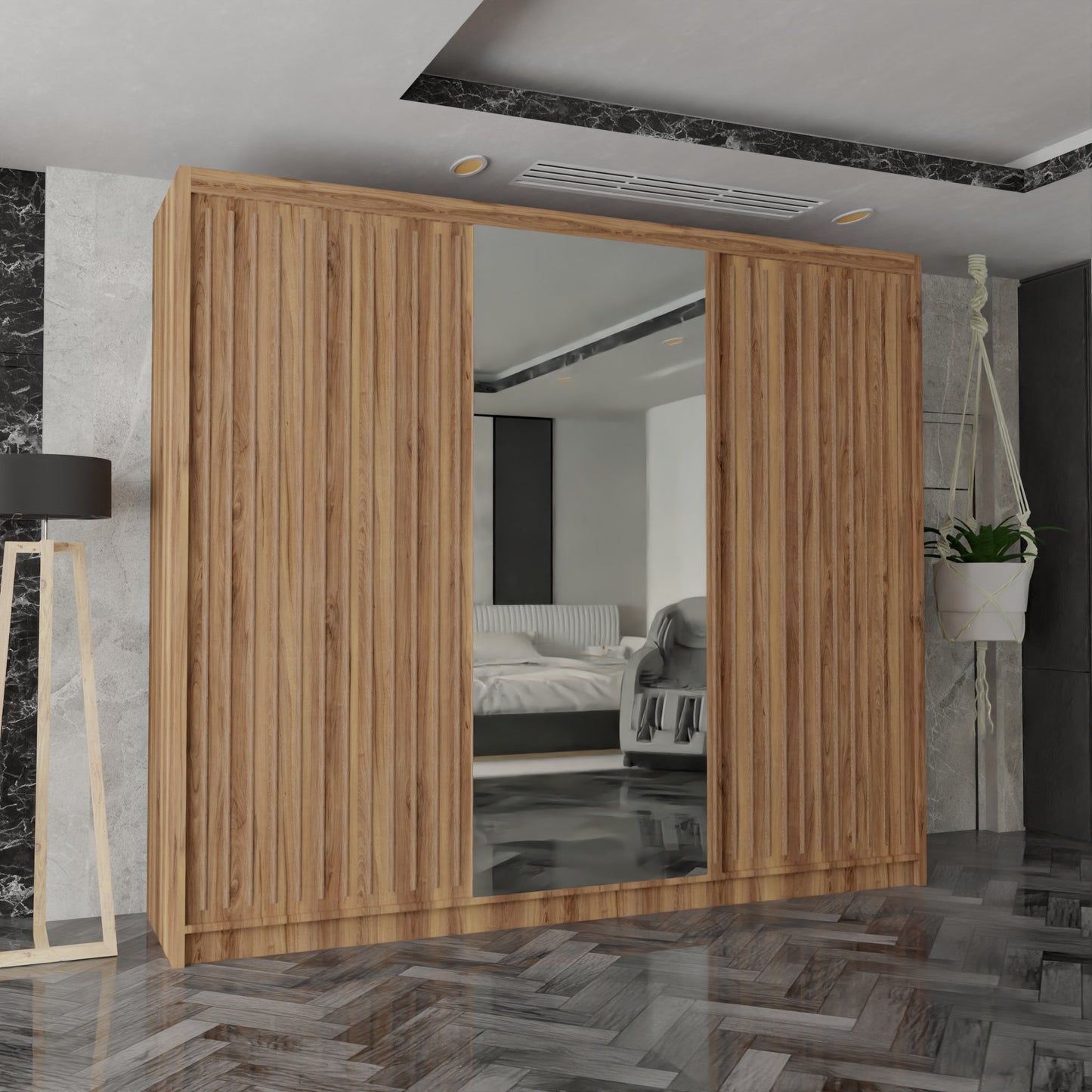 Royal Oak Sliding Wardrobe (250cm)