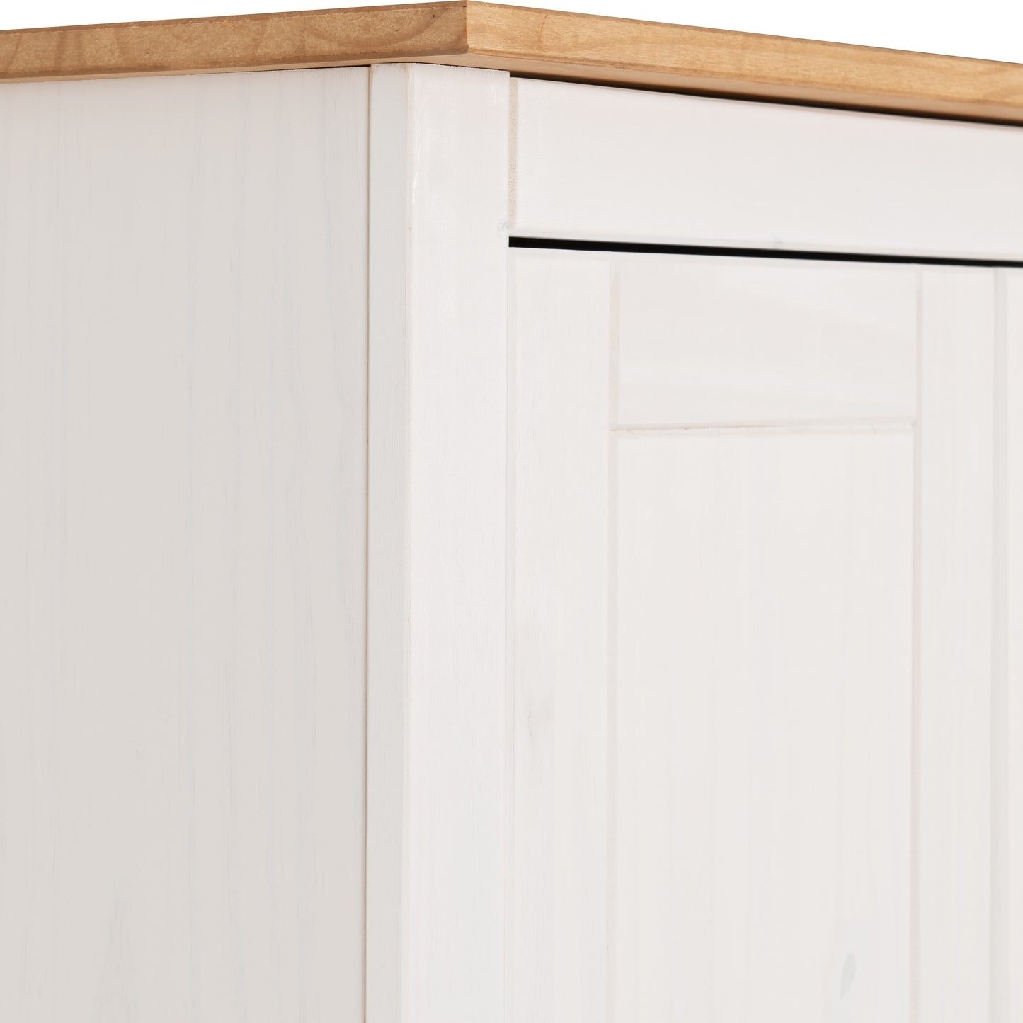 PANAMA 2 DOOR WARDROBE - WHITE/NATURAL WAX