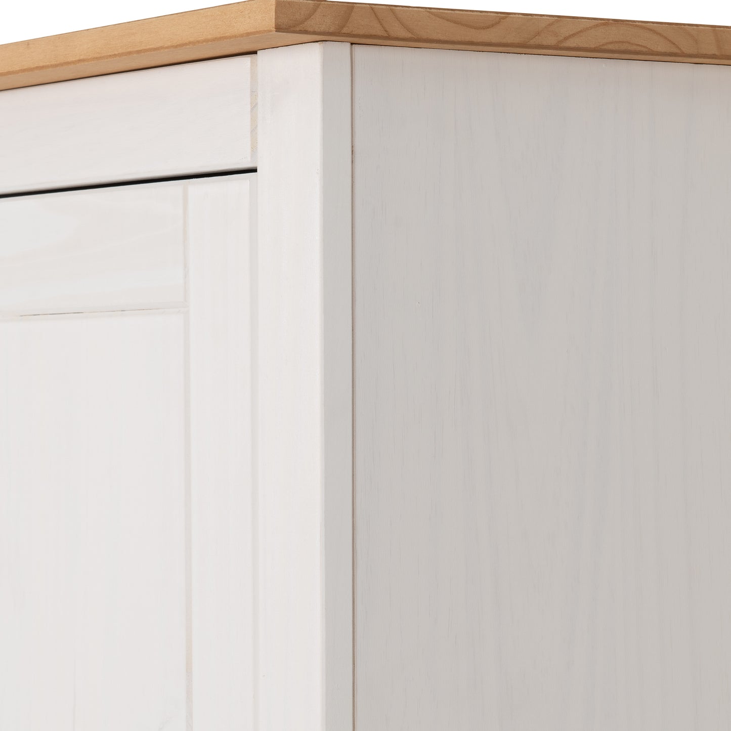 PANAMA 3 DOOR WARDROBE - WHITE/NATURAL WAX