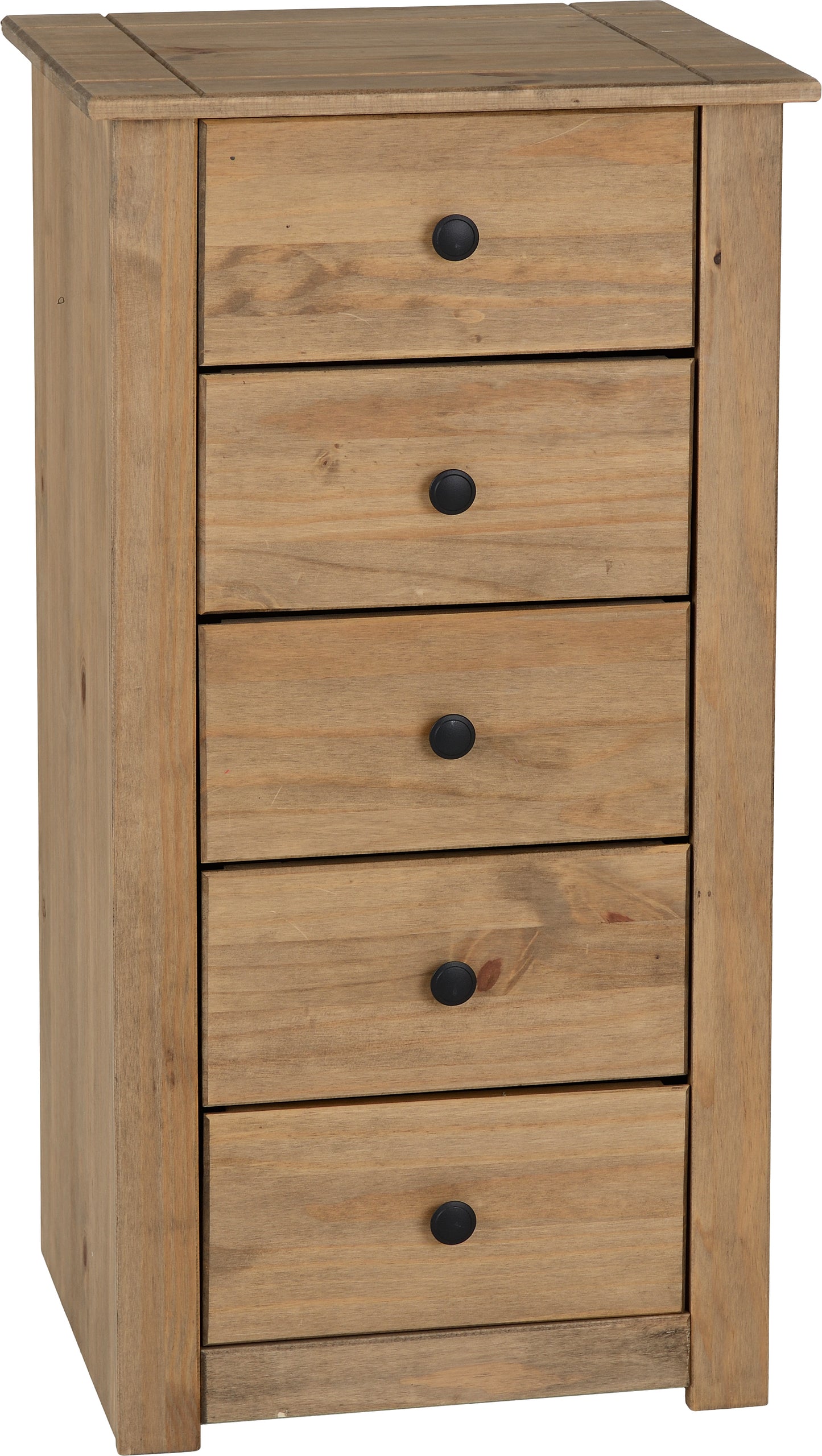 PANAMA 5 DRAWER CHEST - NATURAL WAX