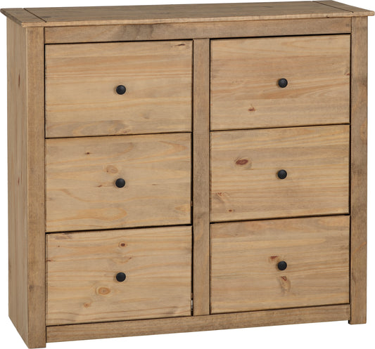 PANAMA 6 DRAWER CHEST - NATURAL WAX