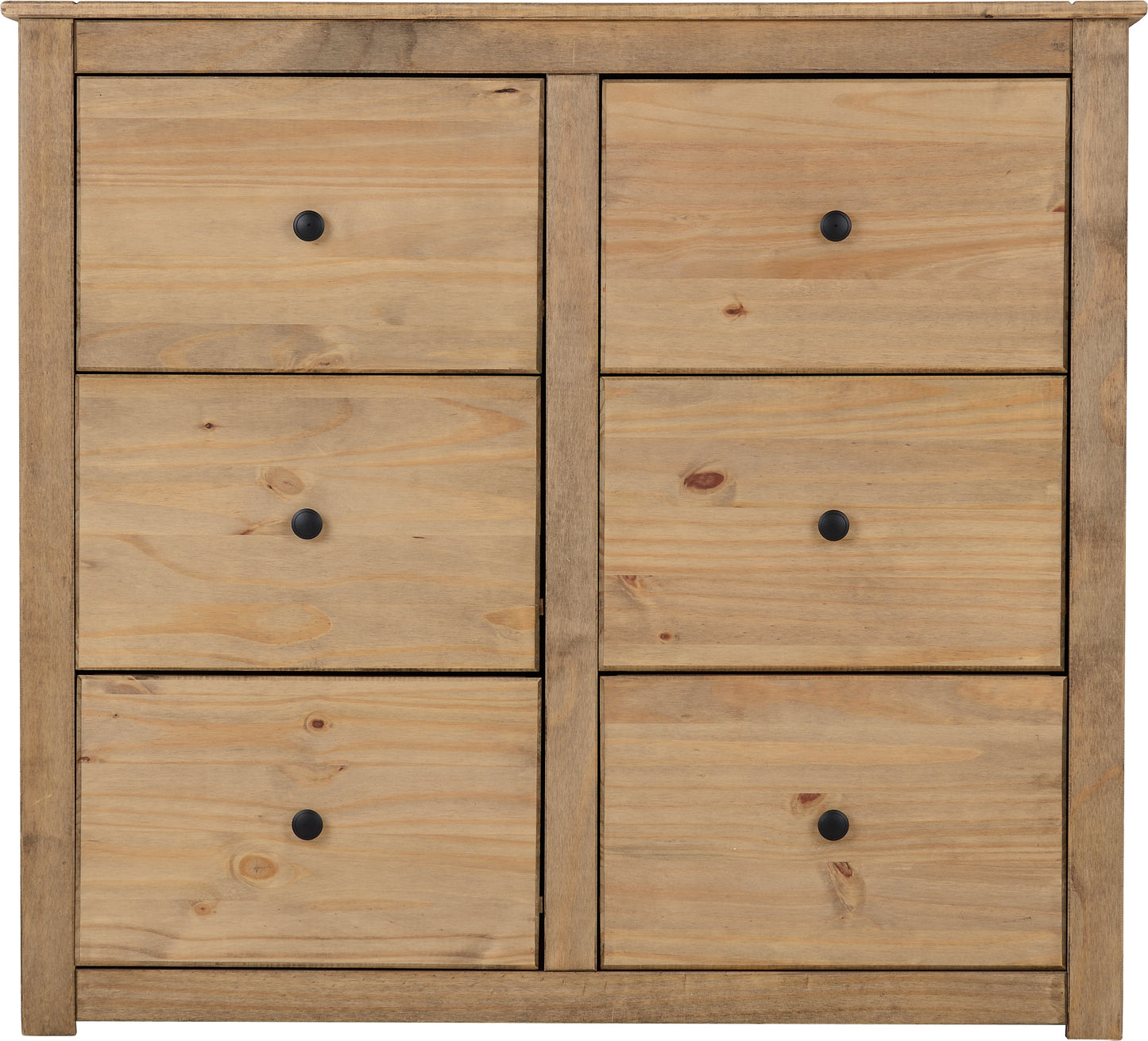 PANAMA 6 DRAWER CHEST - NATURAL WAX