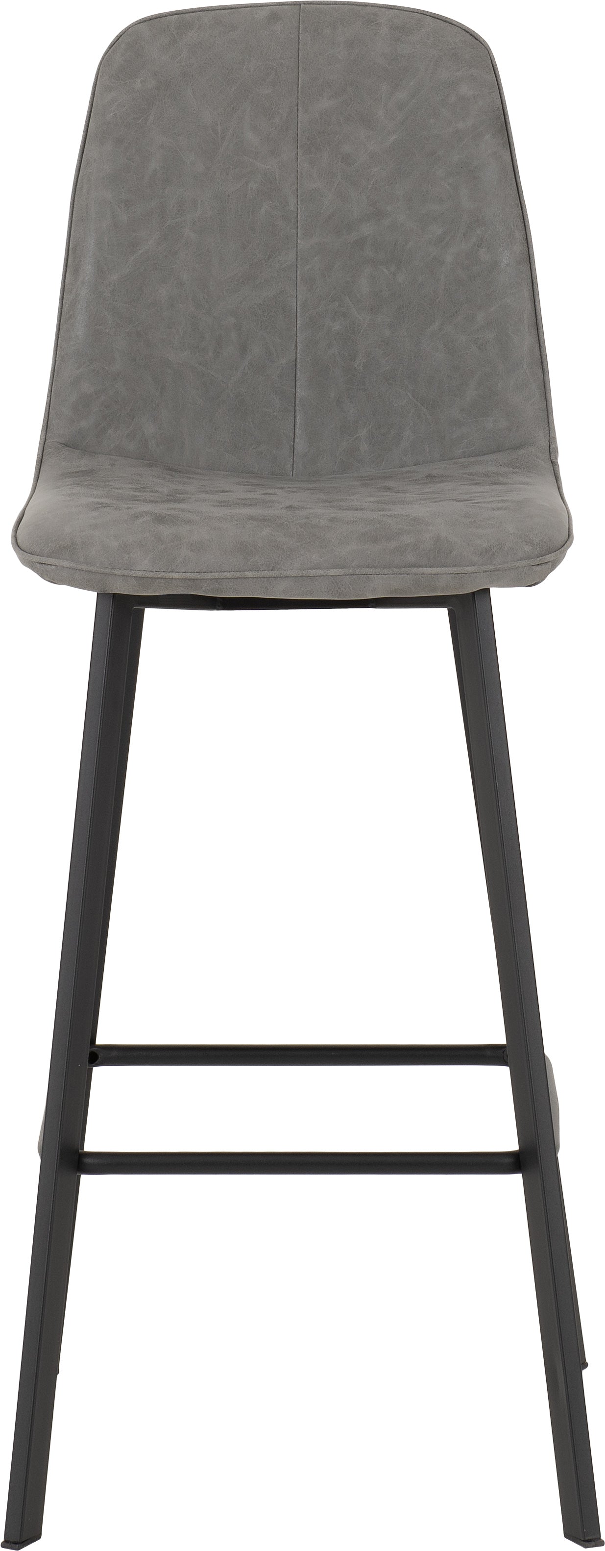 QUEBEC BAR CHAIR (BOX OF 2) - GREY FAUX LEATHER