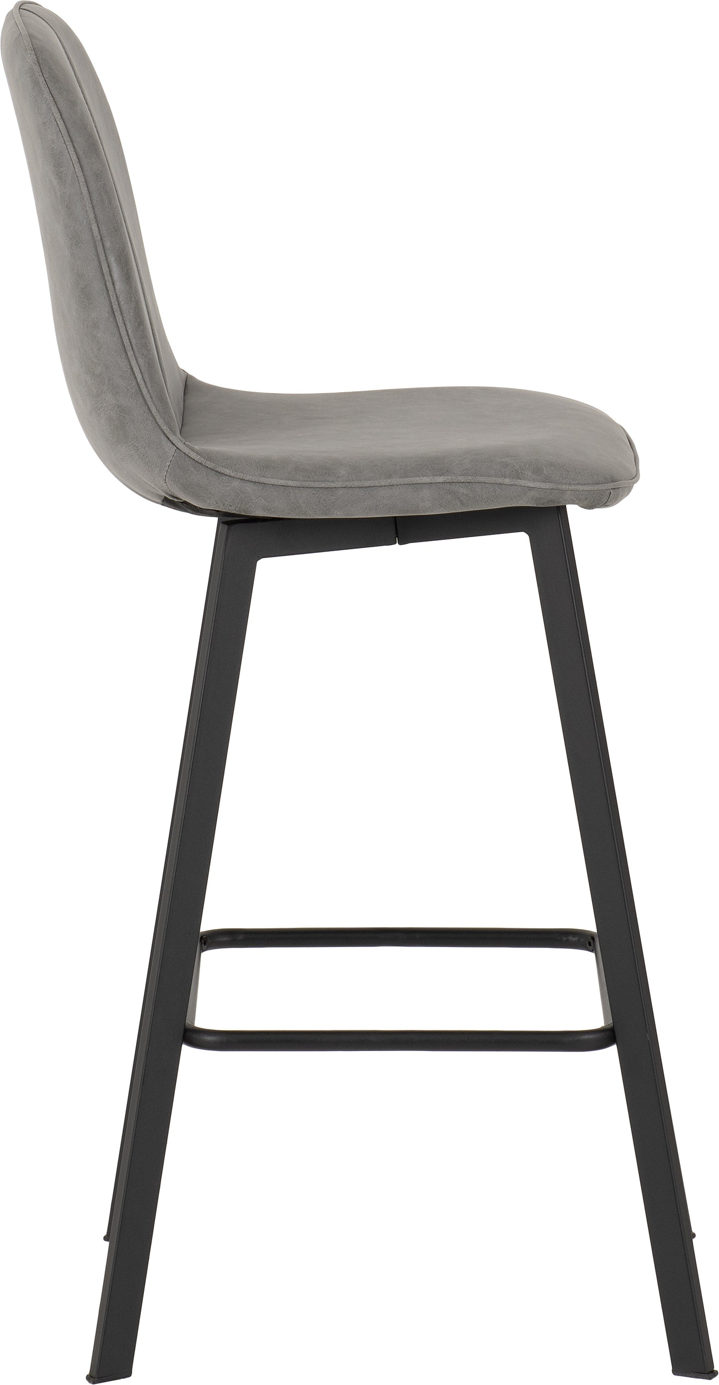 QUEBEC BAR CHAIR (BOX OF 2) - GREY FAUX LEATHER