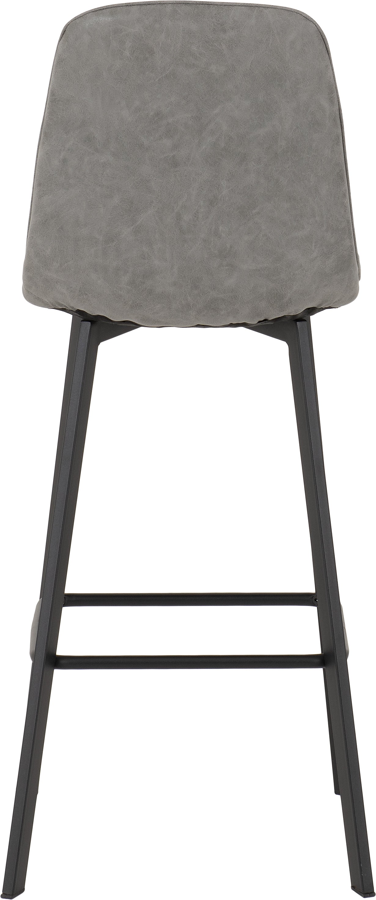 QUEBEC BAR CHAIR (BOX OF 2) - GREY FAUX LEATHER