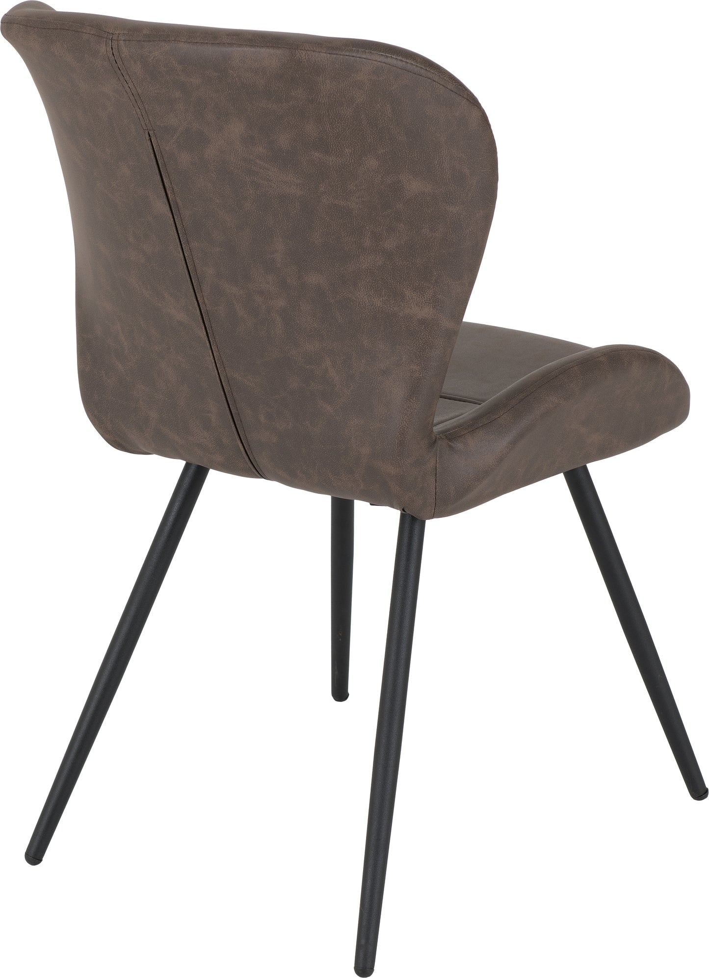 QUEBEC CHAIR (BOX OF 4) - BROWN FAUX LEATHER