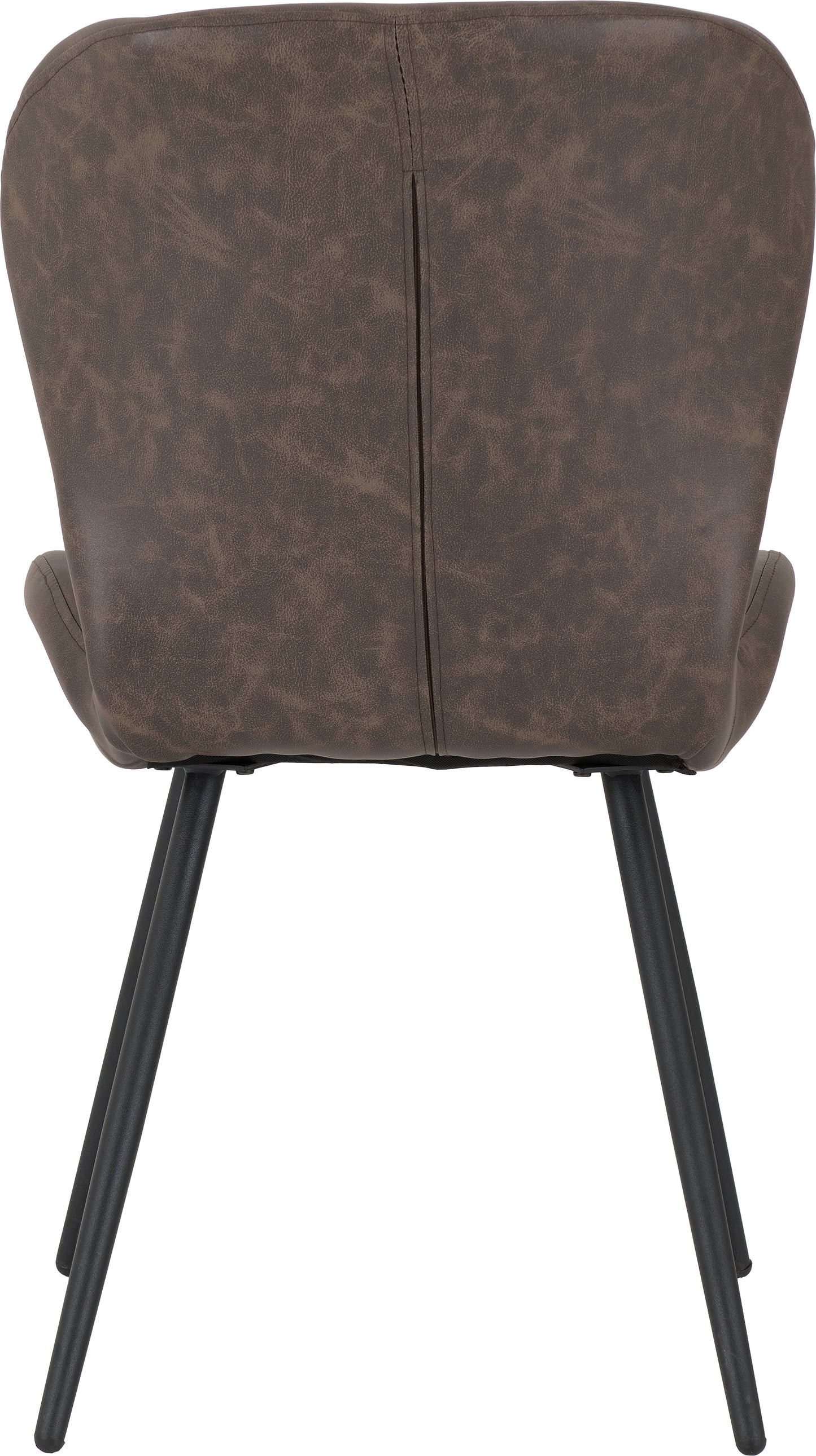 QUEBEC CHAIR (BOX OF 4) - BROWN FAUX LEATHER