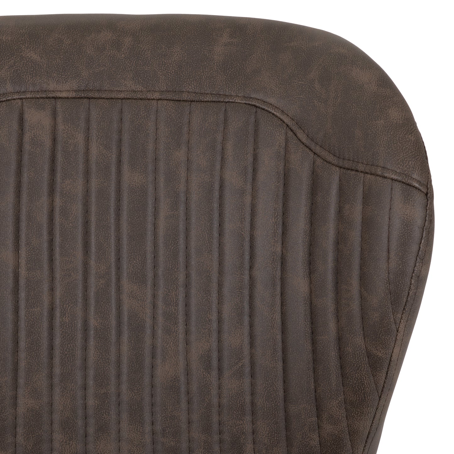 QUEBEC CHAIR (BOX OF 4) - BROWN FAUX LEATHER