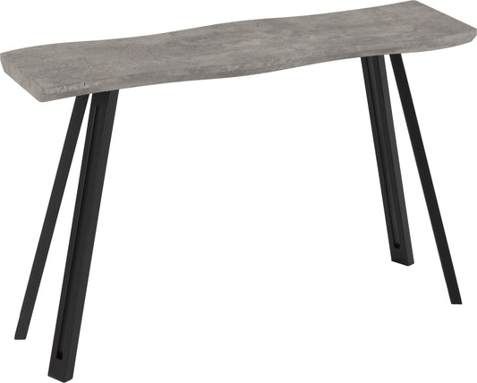 QUEBEC WAVE EDGE CONSOLE TABLE - CONCRETE EFFECT/BLACK