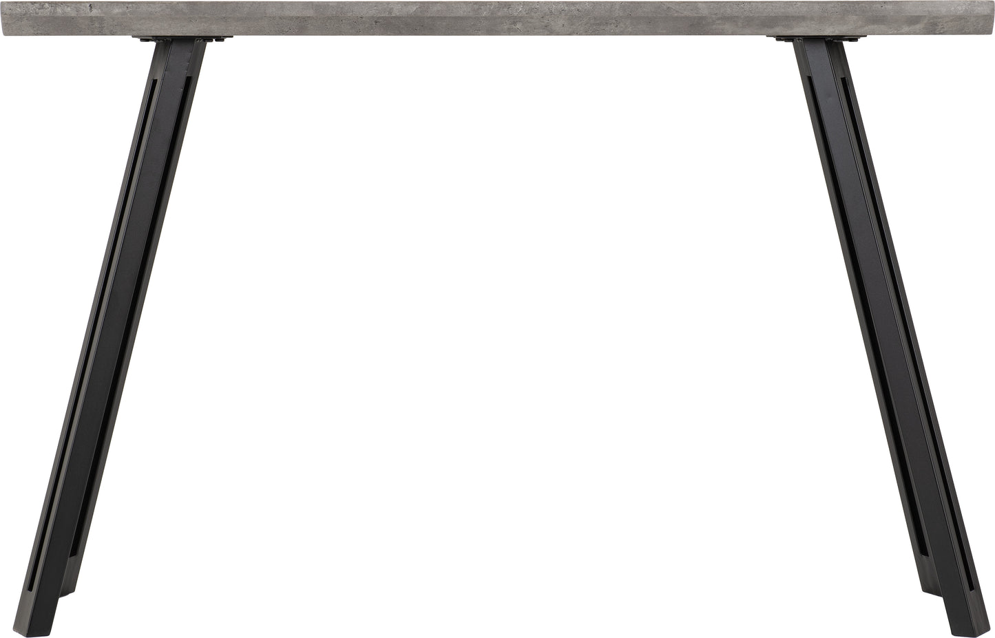 QUEBEC WAVE EDGE CONSOLE TABLE - CONCRETE EFFECT/BLACK