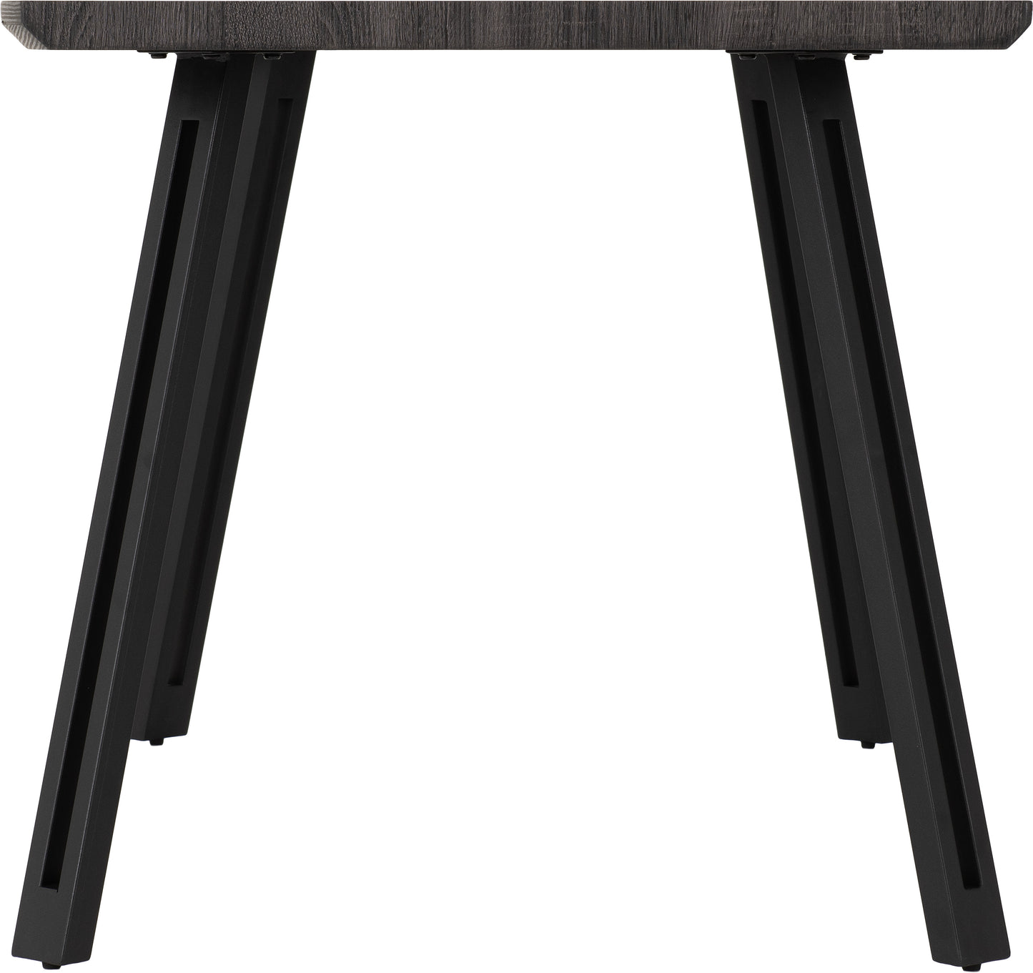 QUEBEC WAVE EDGE DINING TABLE - BLACK WOOD GRAIN/BLACK