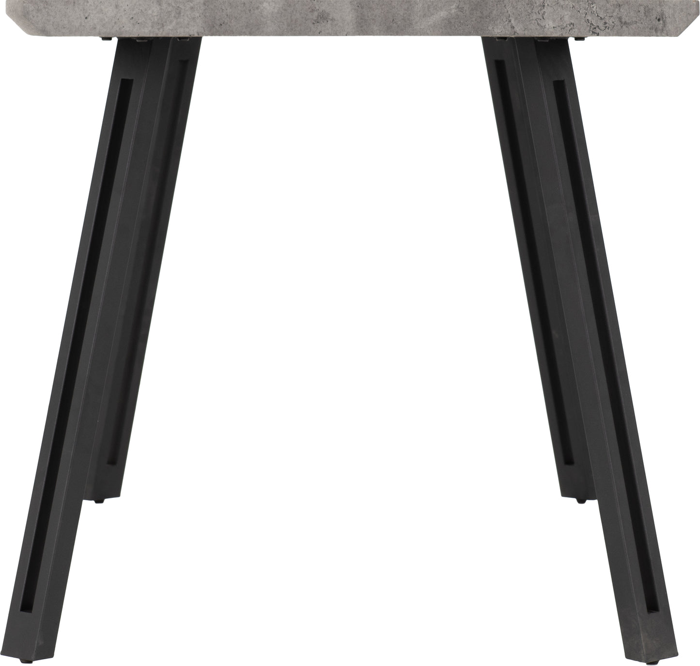 QUEBEC WAVE EDGE DINING TABLE - CONCRETE EFFECT/BLACK