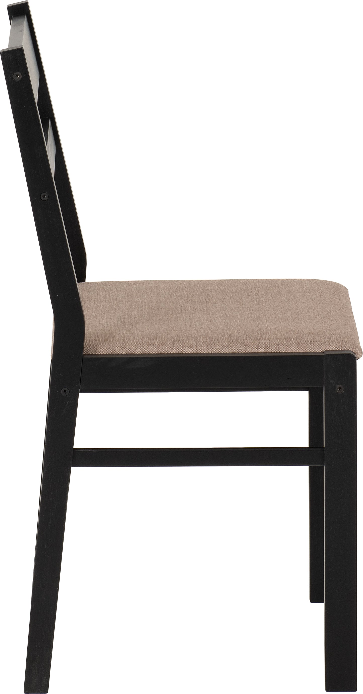 RADLEY DINING SET - BLACK/OAK EFFECT/OAT FABRIC