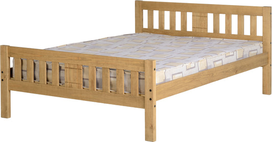RIO 4'6" BED - DISTRESSED WAXED PINE