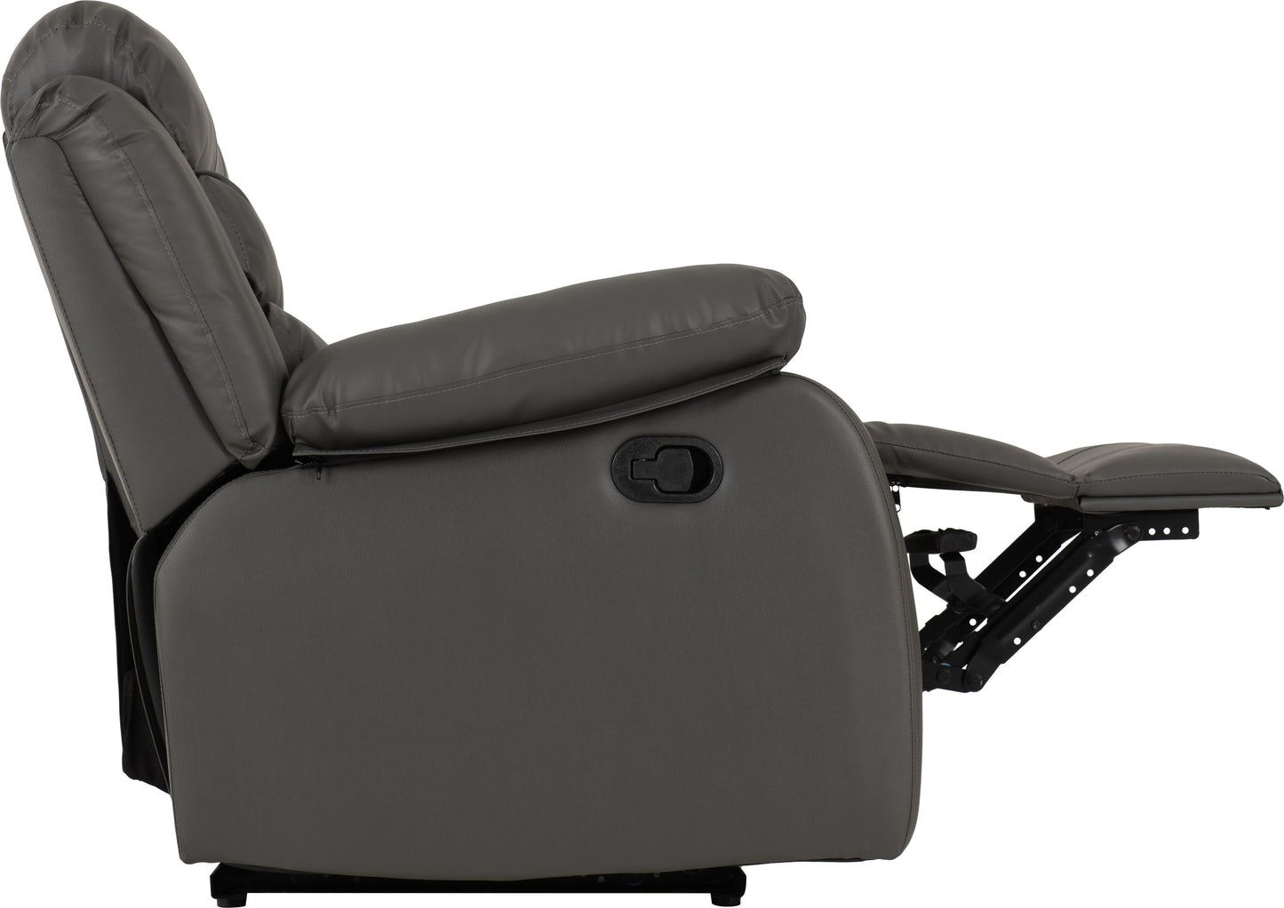 ROMA 3+2 RECLINER SUITE - GREY FAUX LEATHER