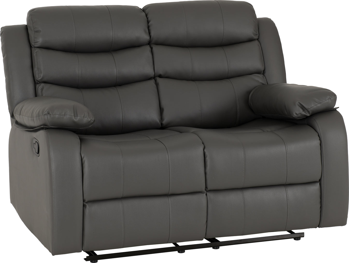 ROMA 3+2 RECLINER SUITE - GREY FAUX LEATHER