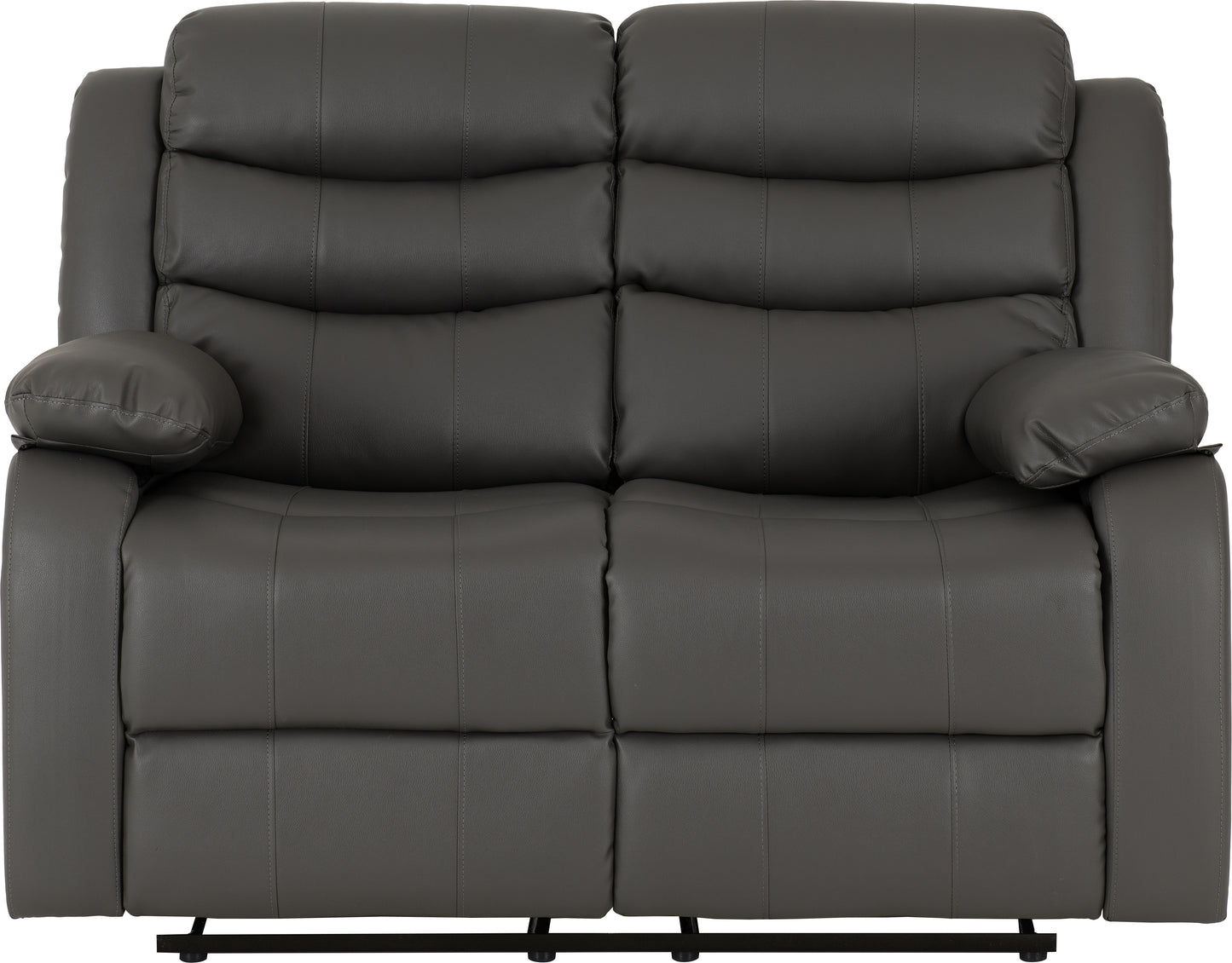 ROMA 3+2 RECLINER SUITE - GREY FAUX LEATHER