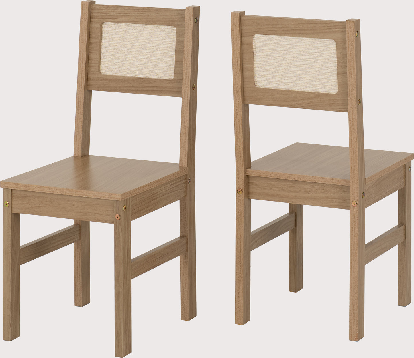 SANTANA 1+4 DINING SET  - LIGHT OAK/RATTAN EFFECT