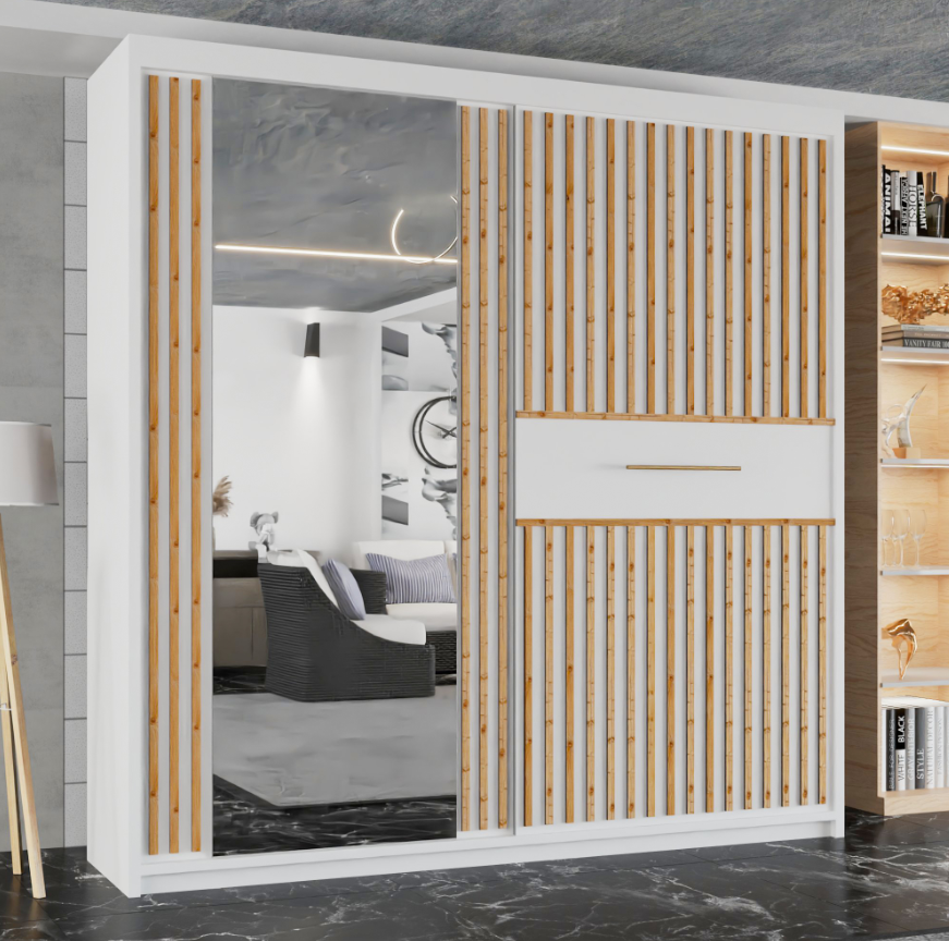 Lyllie Sliding Wardrobe White