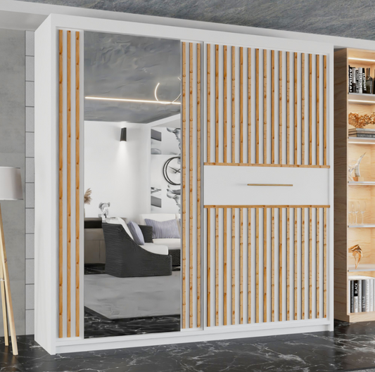 Lyllie Sliding Wardrobe White