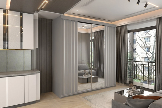 Molli Sliding Wardrobe - Grey