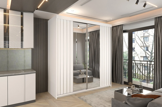 Molli Sliding Wardrobe - White