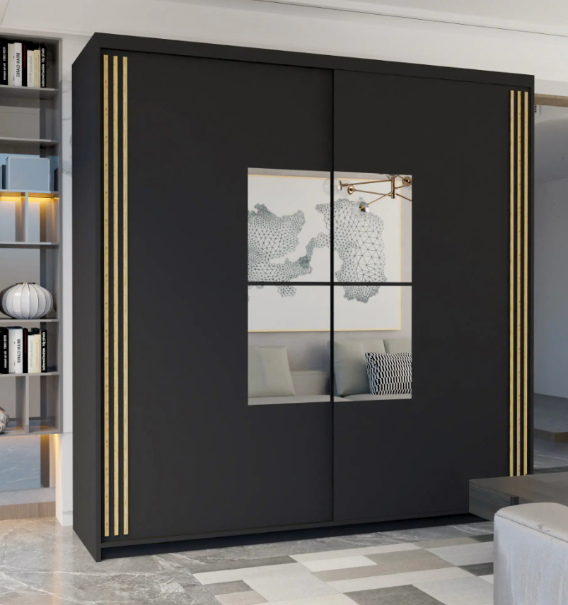 Jamajka Sliding Wardrobe - Black