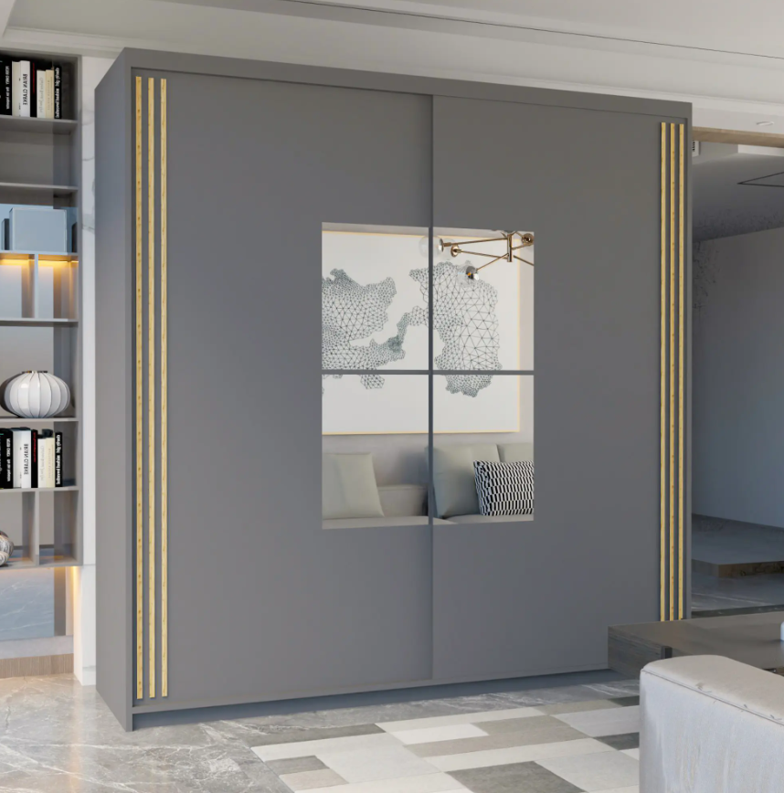 Jamajka Sliding Wardrobe - Grey