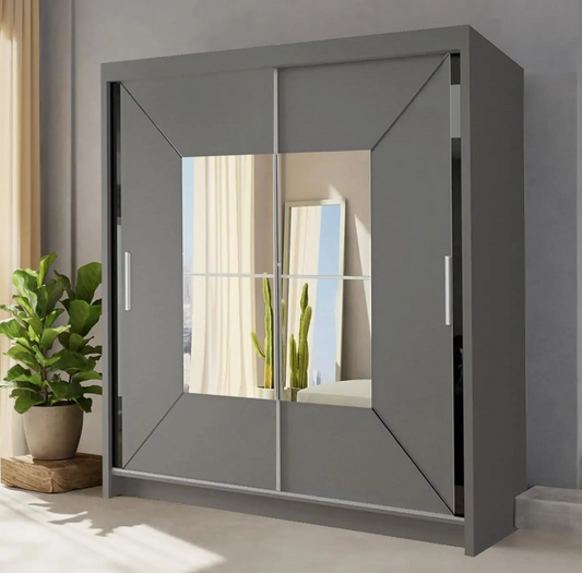 Nicole Sliding Wardrobe - Black