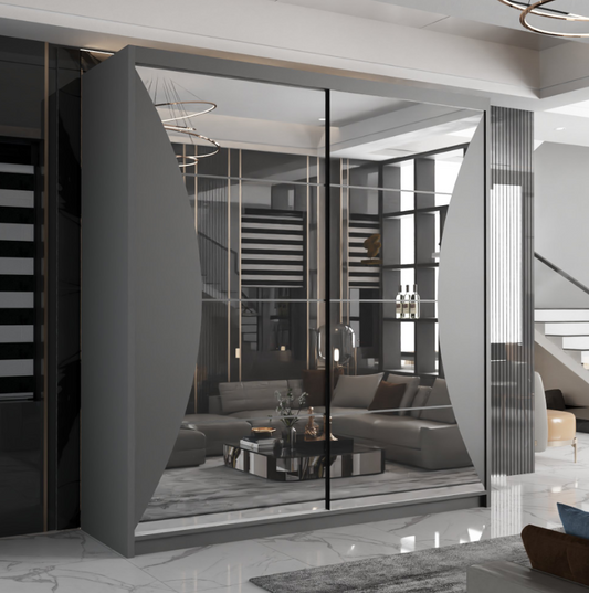 California Sliding Wardrobe - Grey