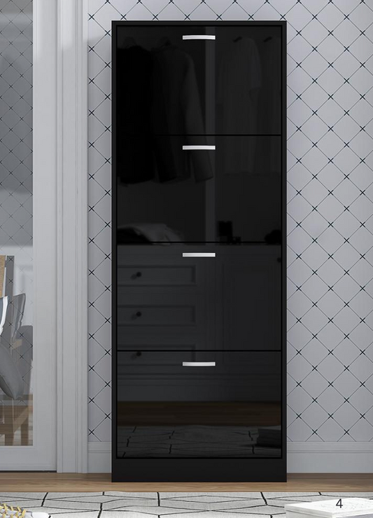Gloss 4 Drawer Shoe Rack