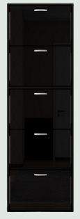 Gloss 5 Drawer Shoe Rack