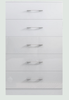 High Gloss 5 Drawer Chest