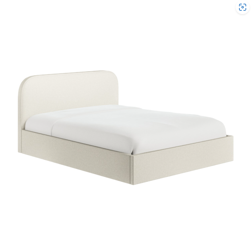 Cream Fabric Ottoman Bed Frame - Zara