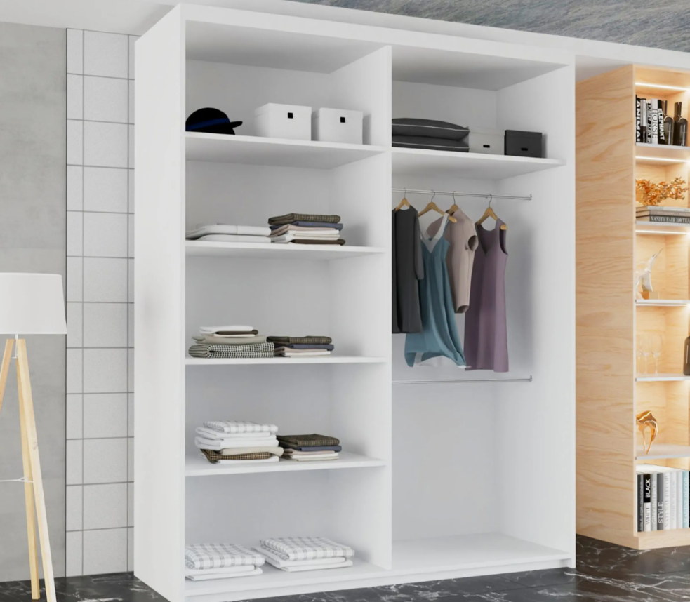 Lyllie Sliding Wardrobe White